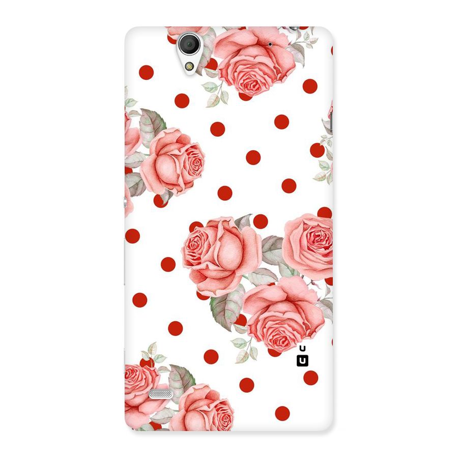 Red Peach Shade Flowers Back Case for Sony Xperia C4