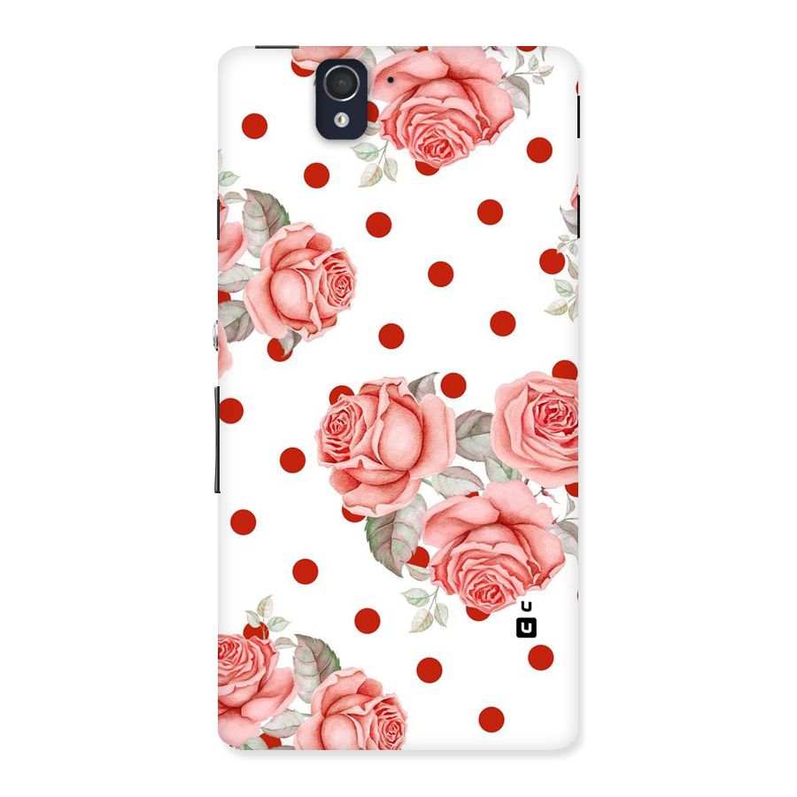 Red Peach Shade Flowers Back Case for Sony Xperia Z