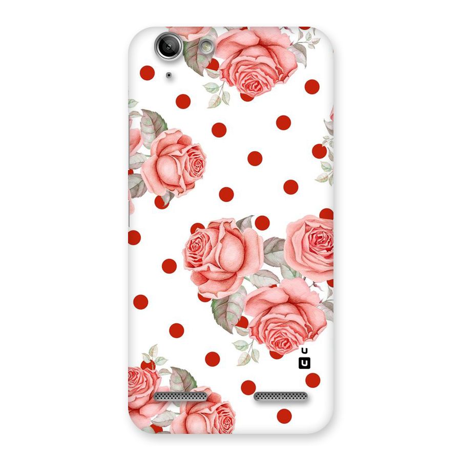 Red Peach Shade Flowers Back Case for Vibe K5