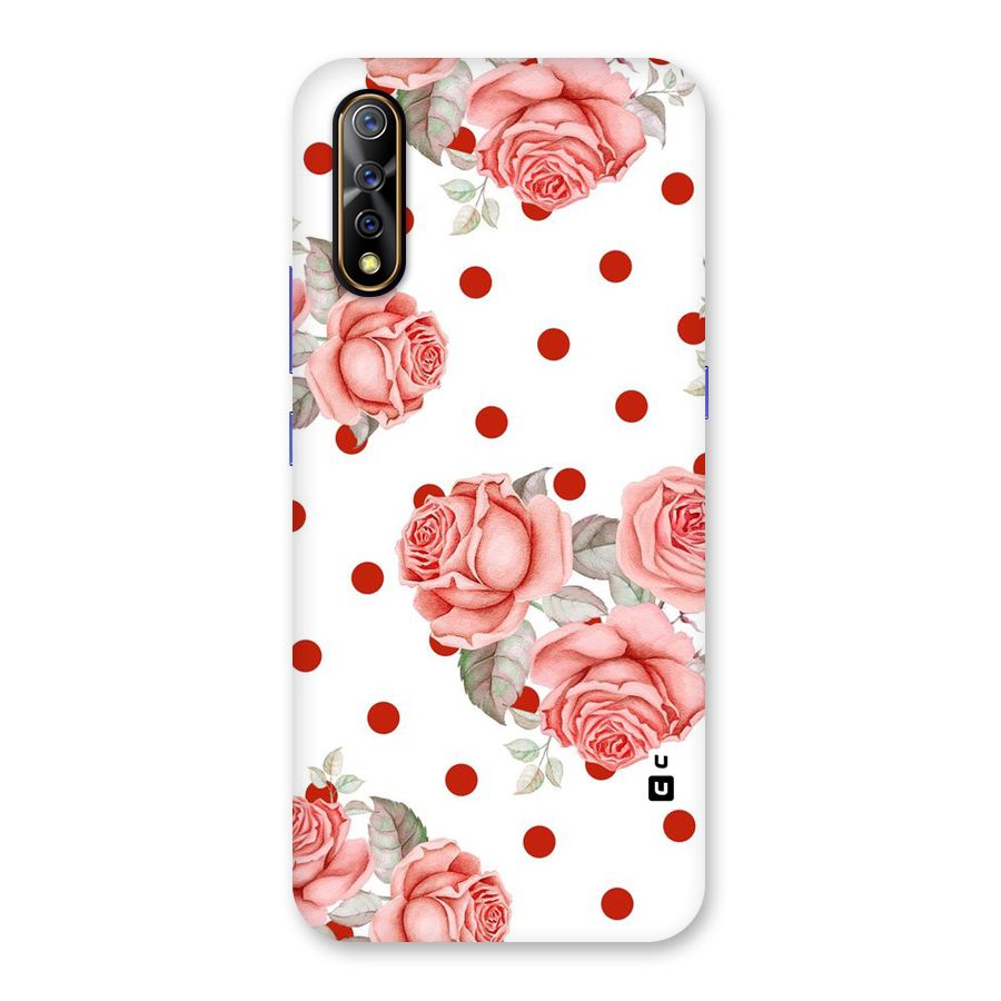 Red Peach Shade Flowers Back Case for Vivo S1