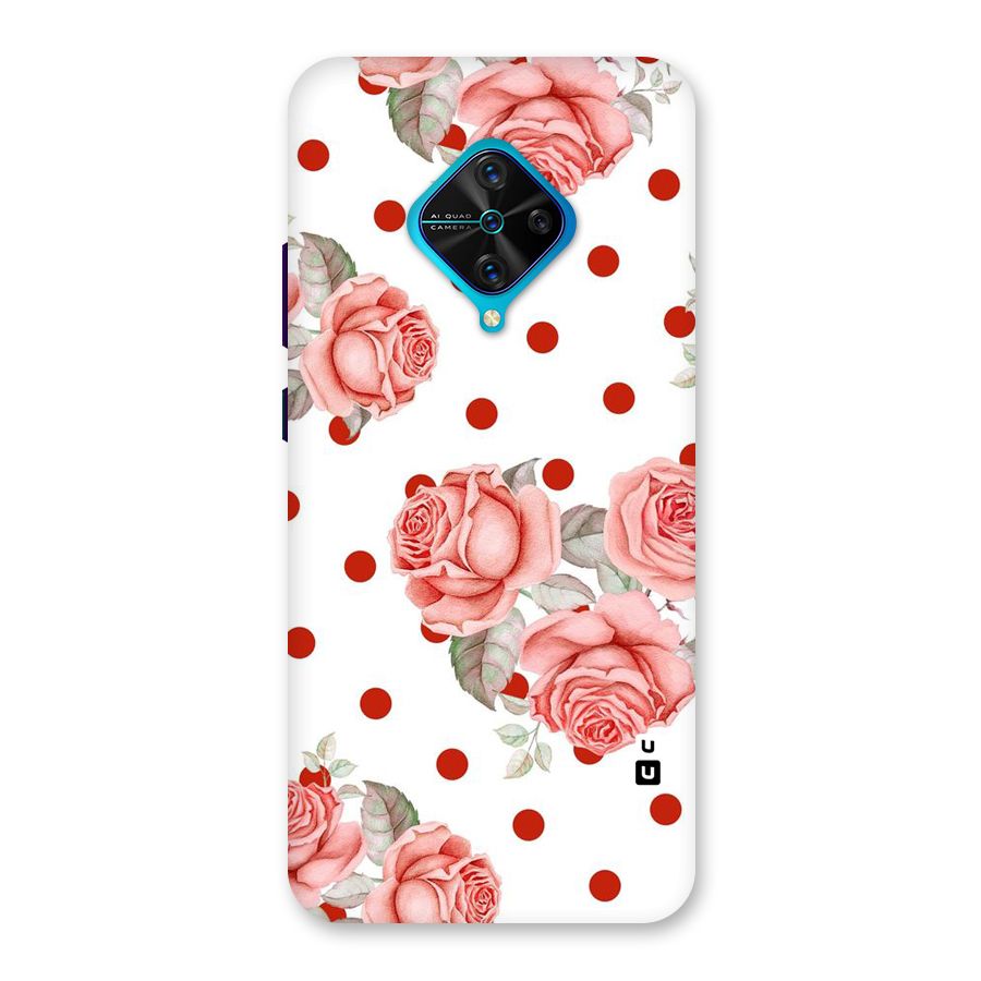 Red Peach Shade Flowers Back Case for Vivo S1 Pro