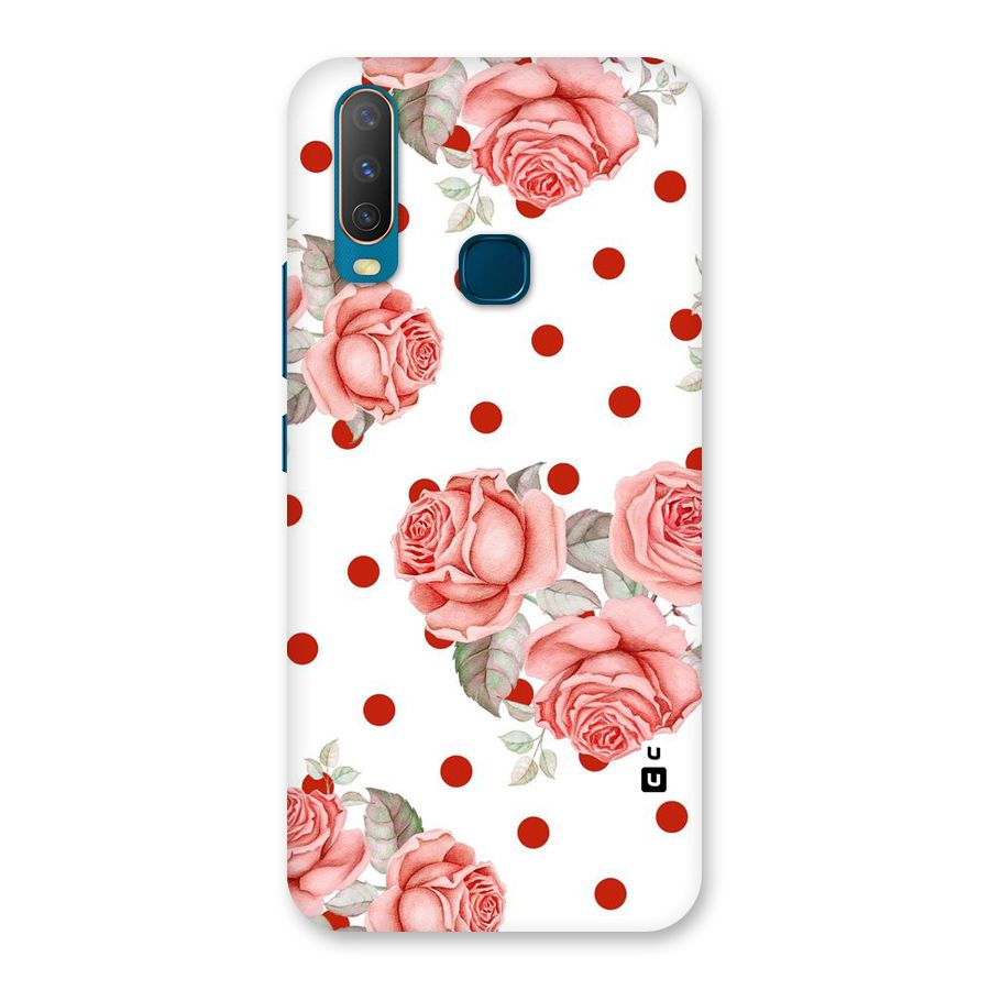 Red Peach Shade Flowers Back Case for Vivo U10