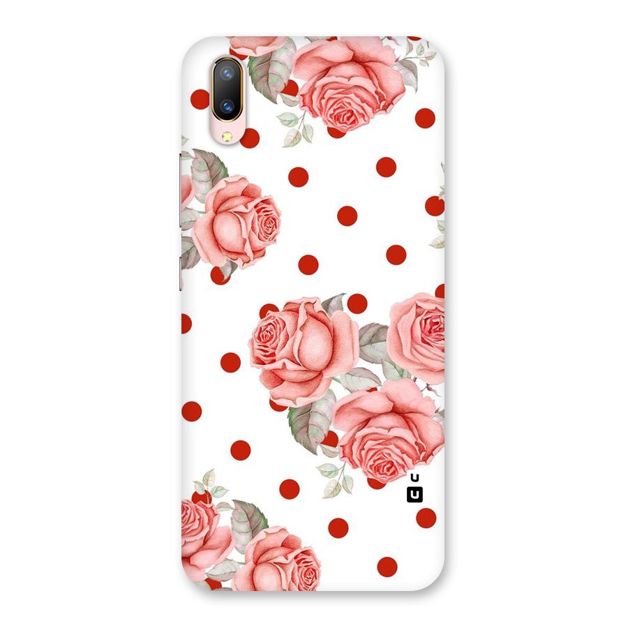 Red Peach Shade Flowers Back Case for Vivo V11 Pro