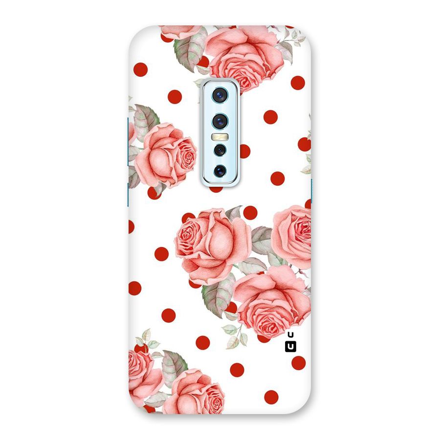 Red Peach Shade Flowers Back Case for Vivo V17 Pro