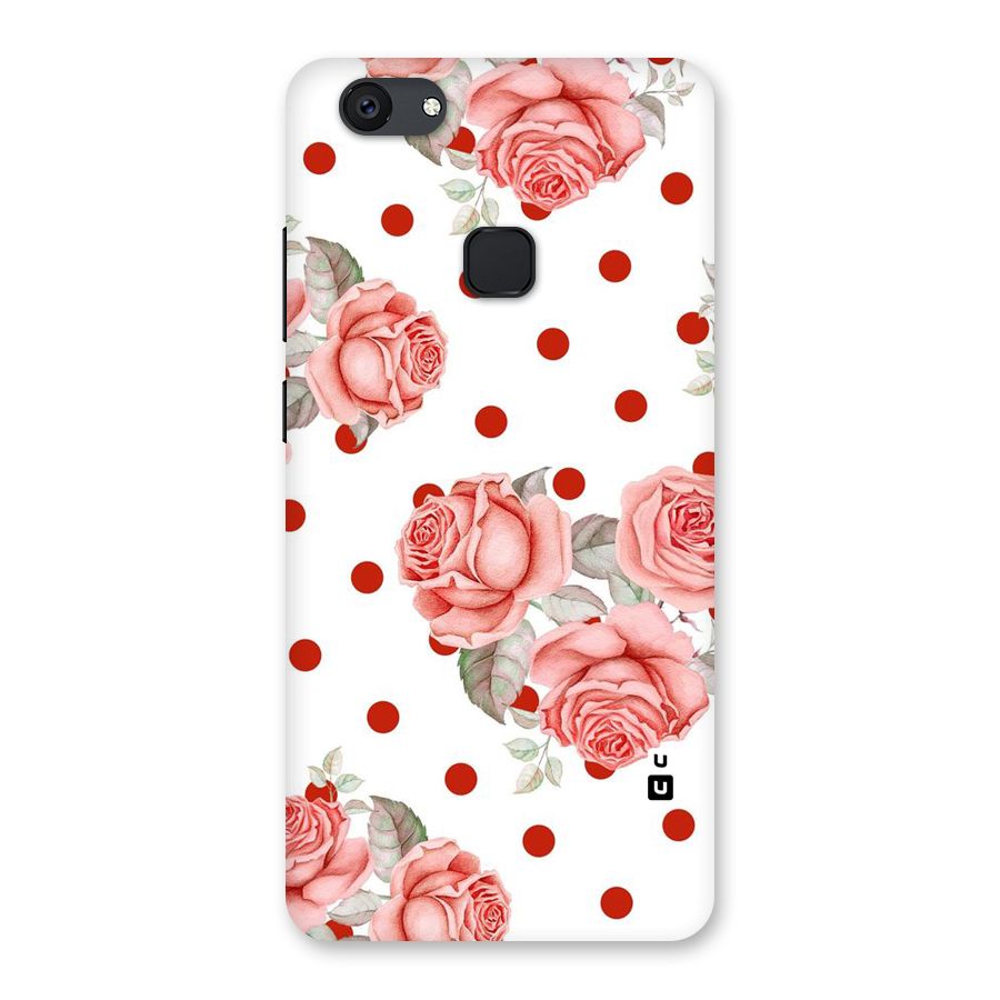 Red Peach Shade Flowers Back Case for Vivo V7 Plus