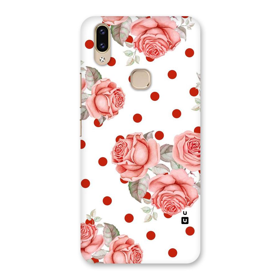 Red Peach Shade Flowers Back Case for Vivo V9 Youth