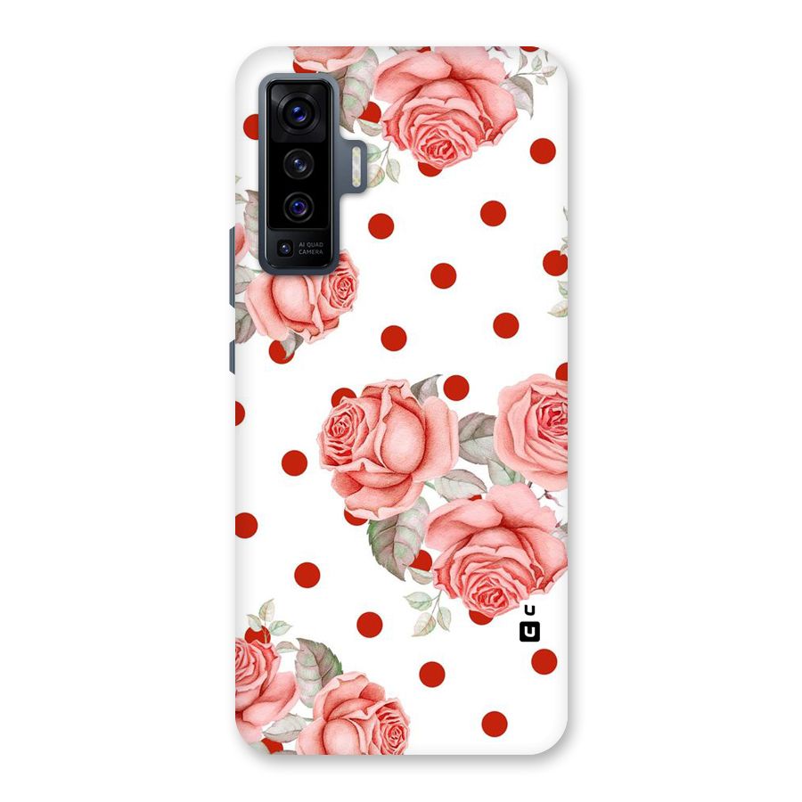 Red Peach Shade Flowers Back Case for Vivo X50