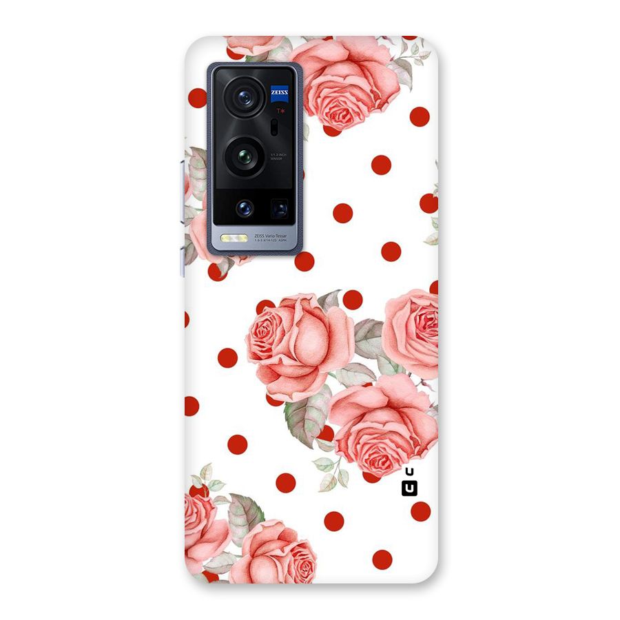 Red Peach Shade Flowers Back Case for Vivo X60 Pro Plus