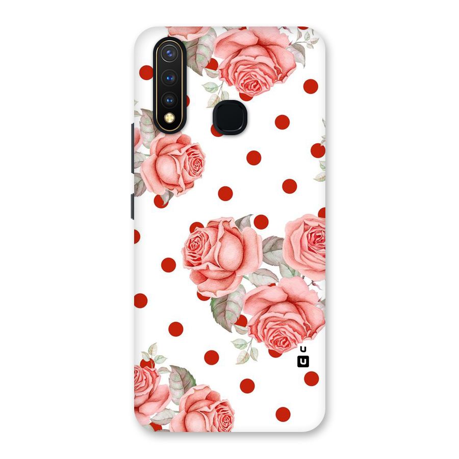 Red Peach Shade Flowers Back Case for Vivo Y19