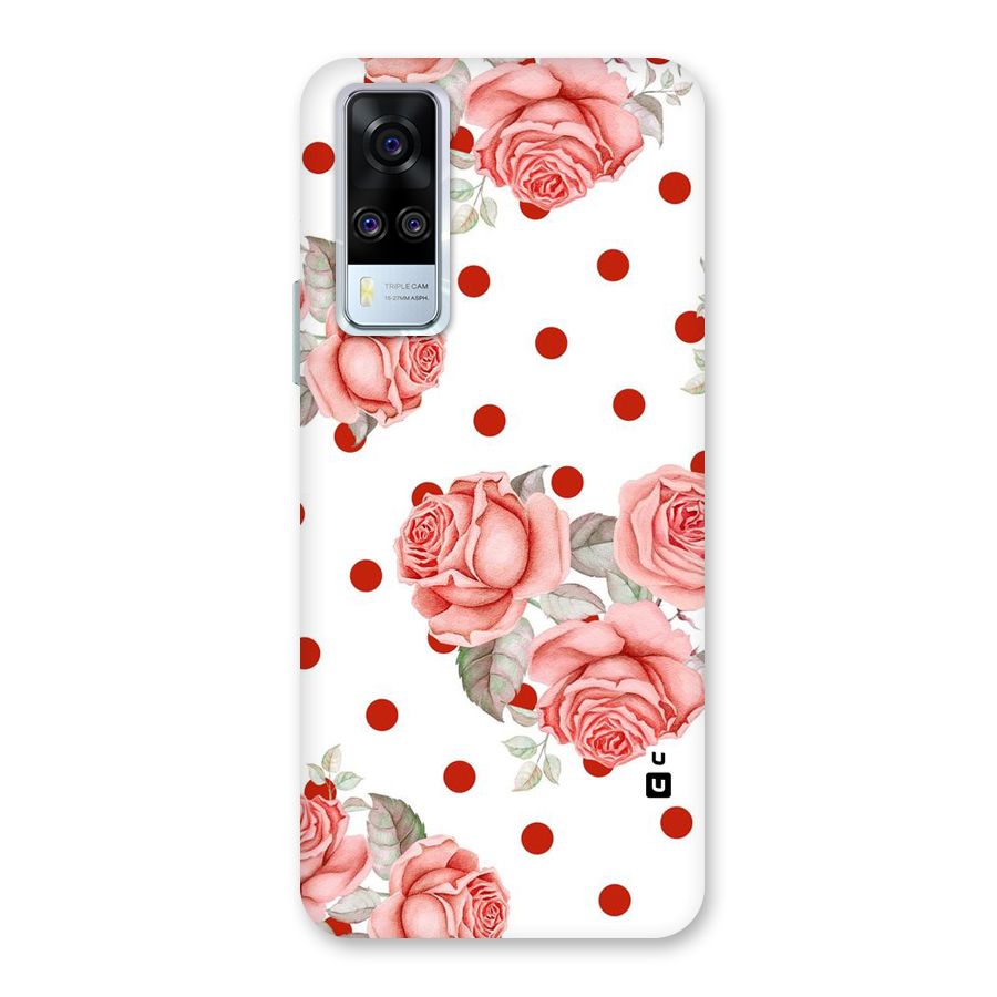 Red Peach Shade Flowers Back Case for Vivo Y31