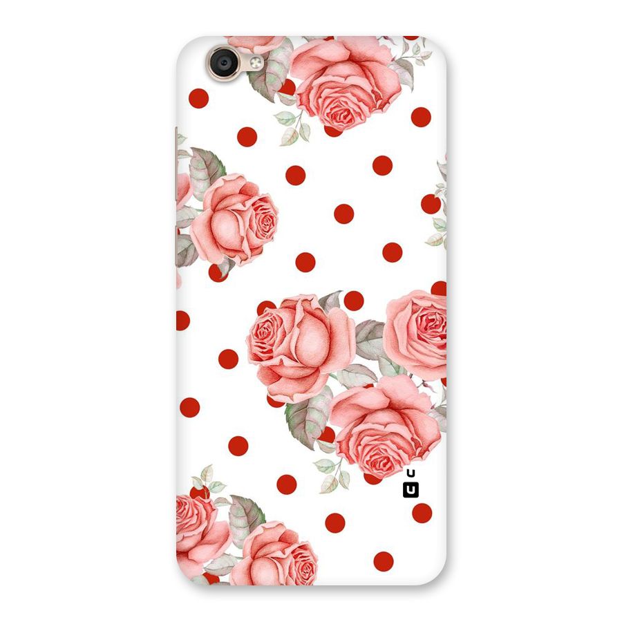 Red Peach Shade Flowers Back Case for Vivo Y55L