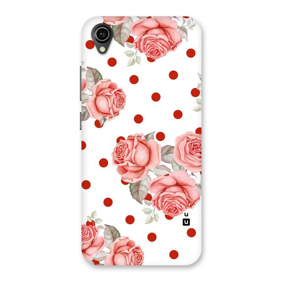Red Peach Shade Flowers Back Case for Vivo Y90