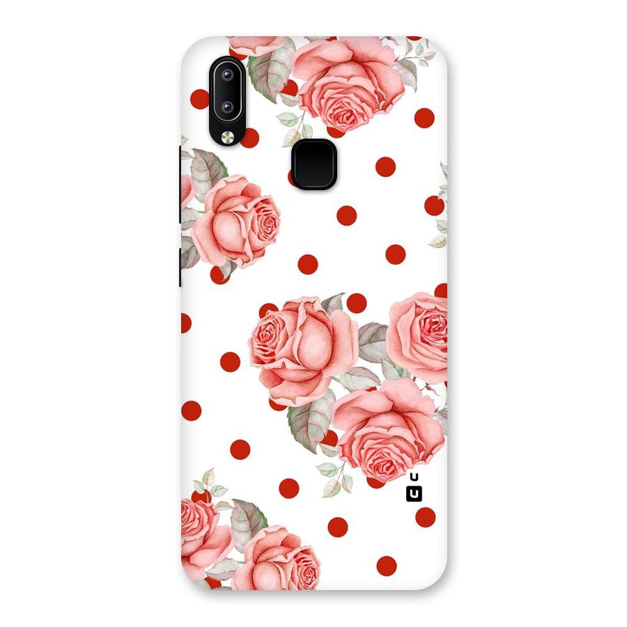Red Peach Shade Flowers Back Case for Vivo Y93