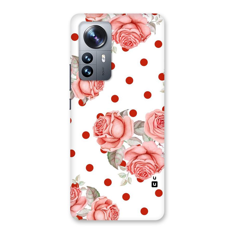 Red Peach Shade Flowers Back Case for Xiaomi 12 Pro
