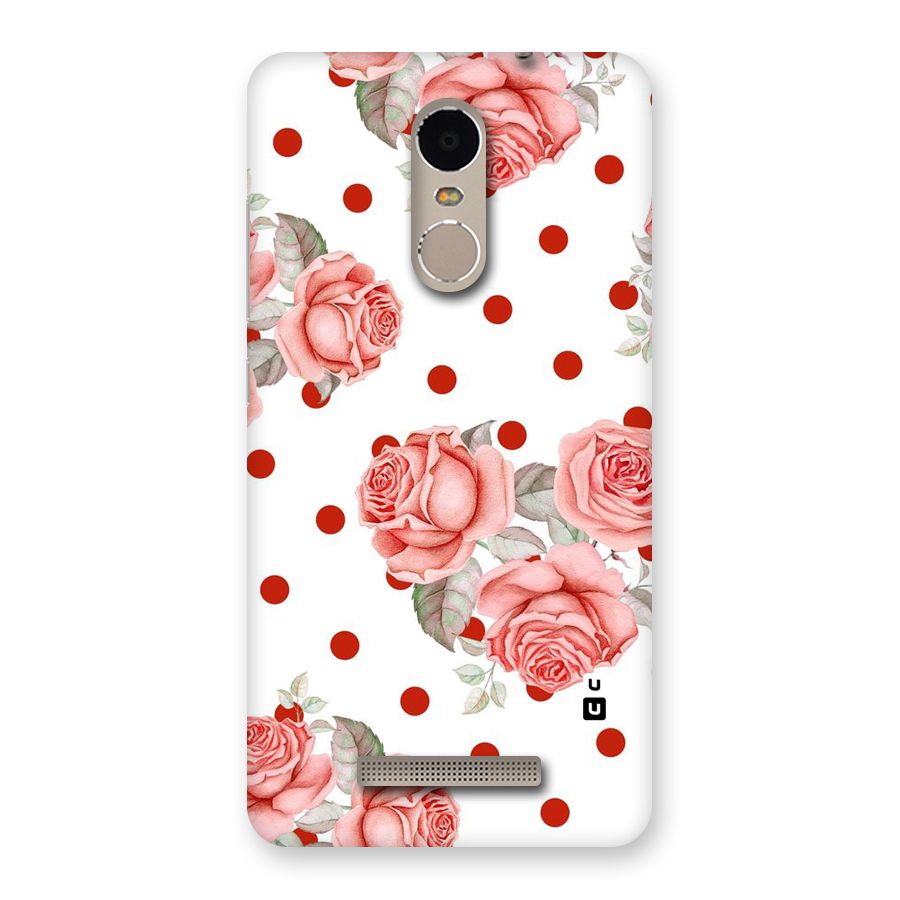 Red Peach Shade Flowers Back Case for Xiaomi Redmi Note 3