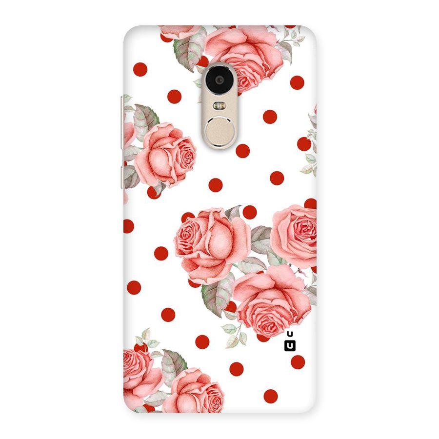 Red Peach Shade Flowers Back Case for Xiaomi Redmi Note 4