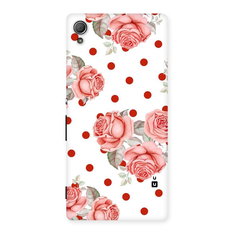 Red Peach Shade Flowers Back Case for Xperia Z3 Plus