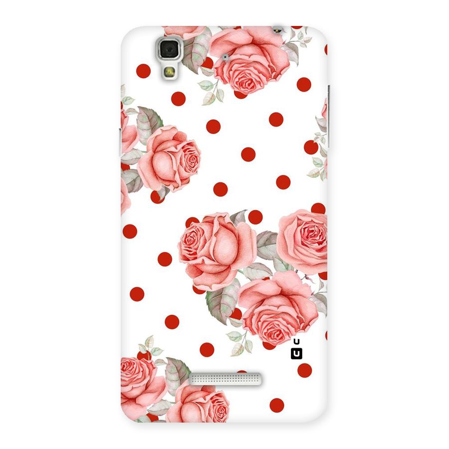 Red Peach Shade Flowers Back Case for YU Yureka Plus