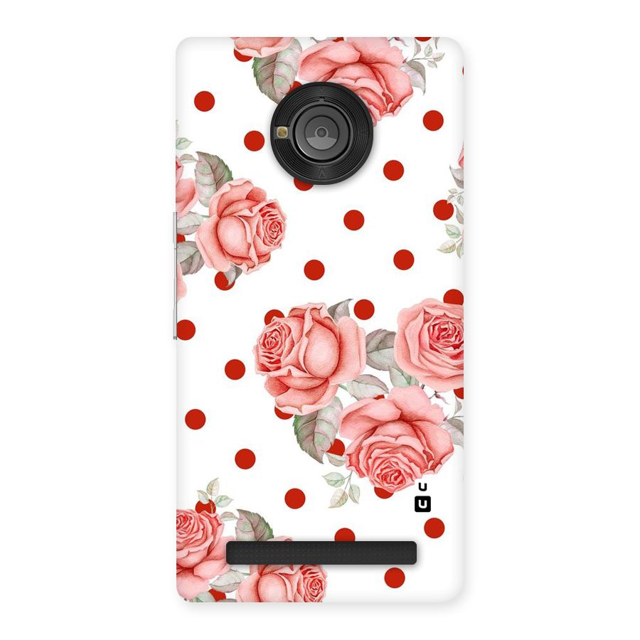 Red Peach Shade Flowers Back Case for Yu Yunique