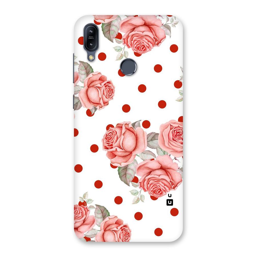 Red Peach Shade Flowers Back Case for Zenfone Max M2