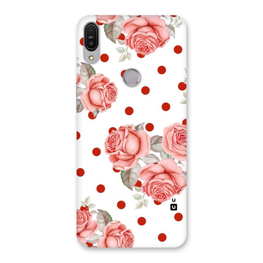 Red Peach Shade Flowers Back Case for Zenfone Max Pro M1