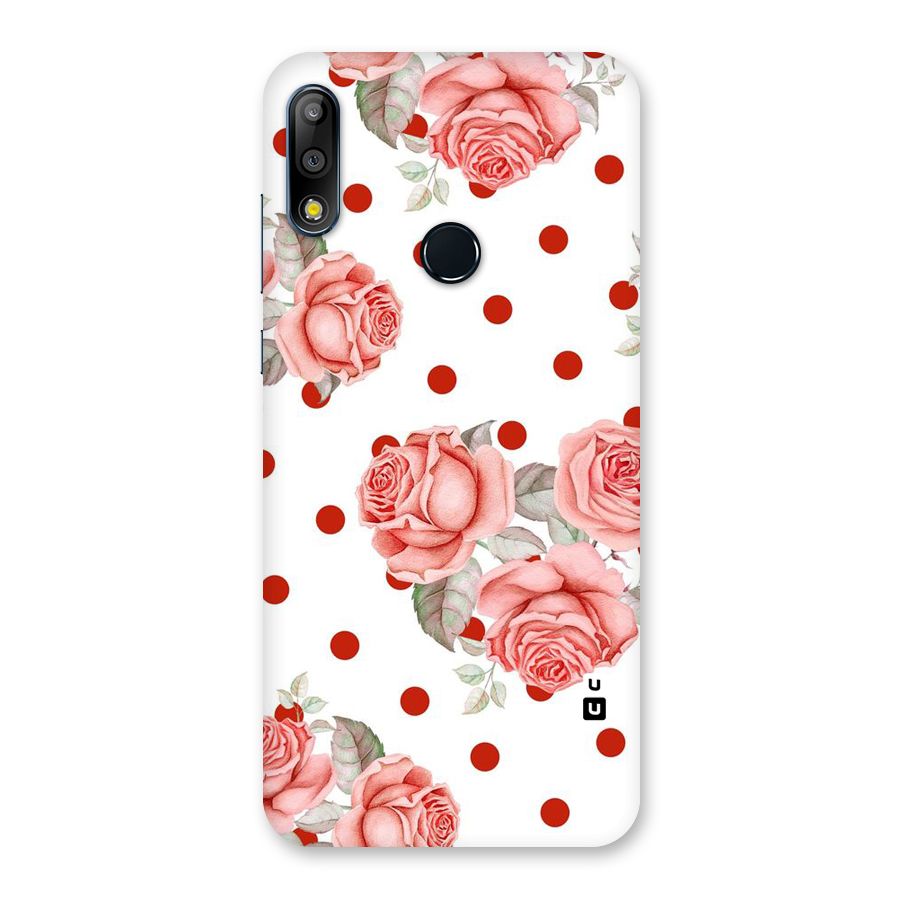 Red Peach Shade Flowers Back Case for Zenfone Max Pro M2