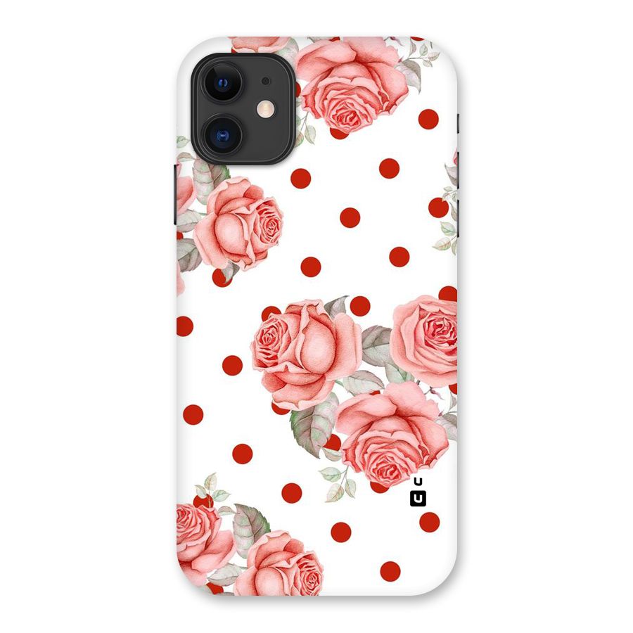 Red Peach Shade Flowers Back Case for iPhone 11