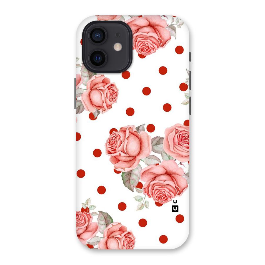 Red Peach Shade Flowers Back Case for iPhone 12