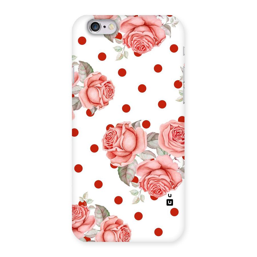 Red Peach Shade Flowers Back Case for iPhone 6 6S