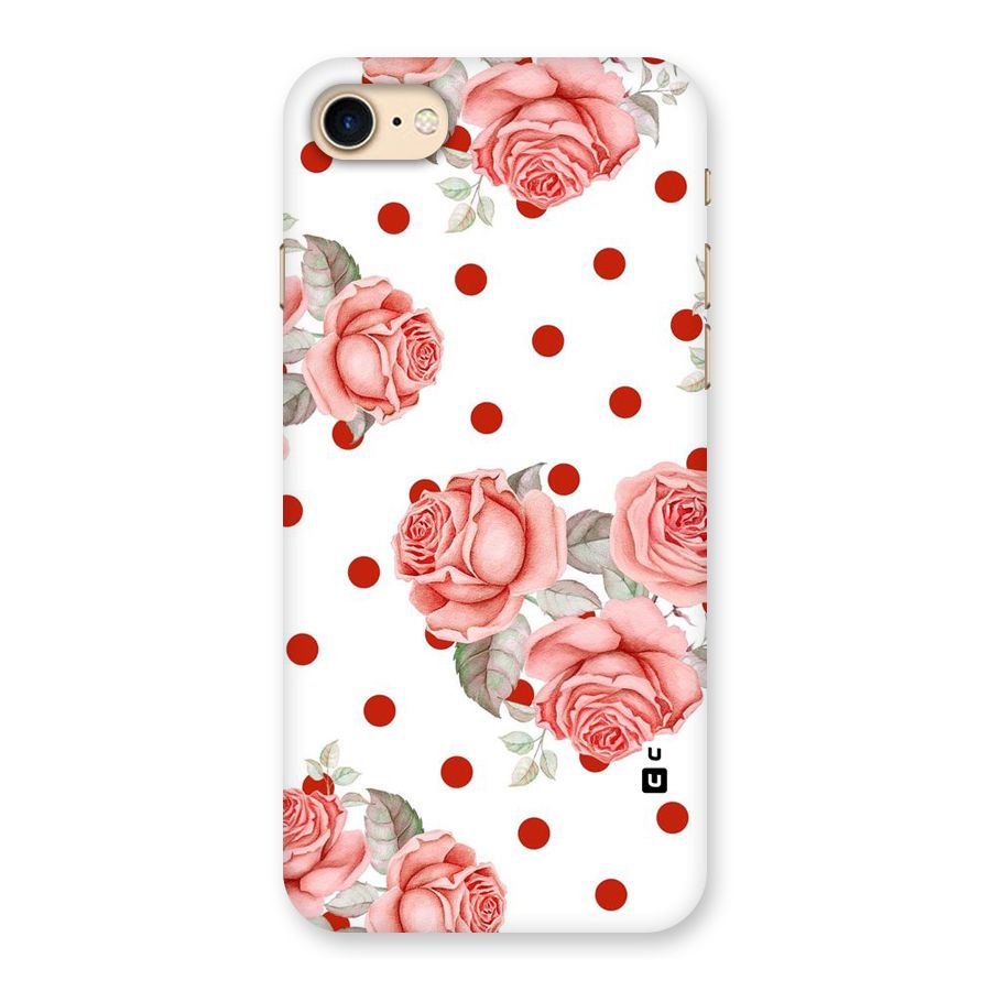 Red Peach Shade Flowers Back Case for iPhone 7