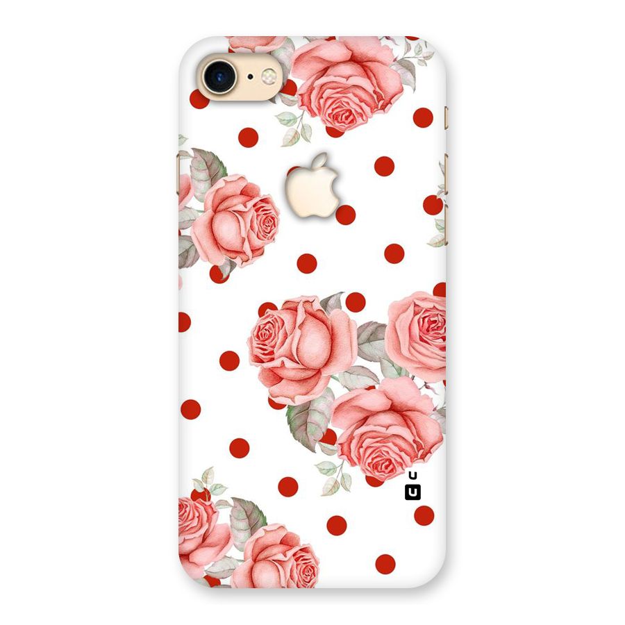 Red Peach Shade Flowers Back Case for iPhone 7 Apple Cut