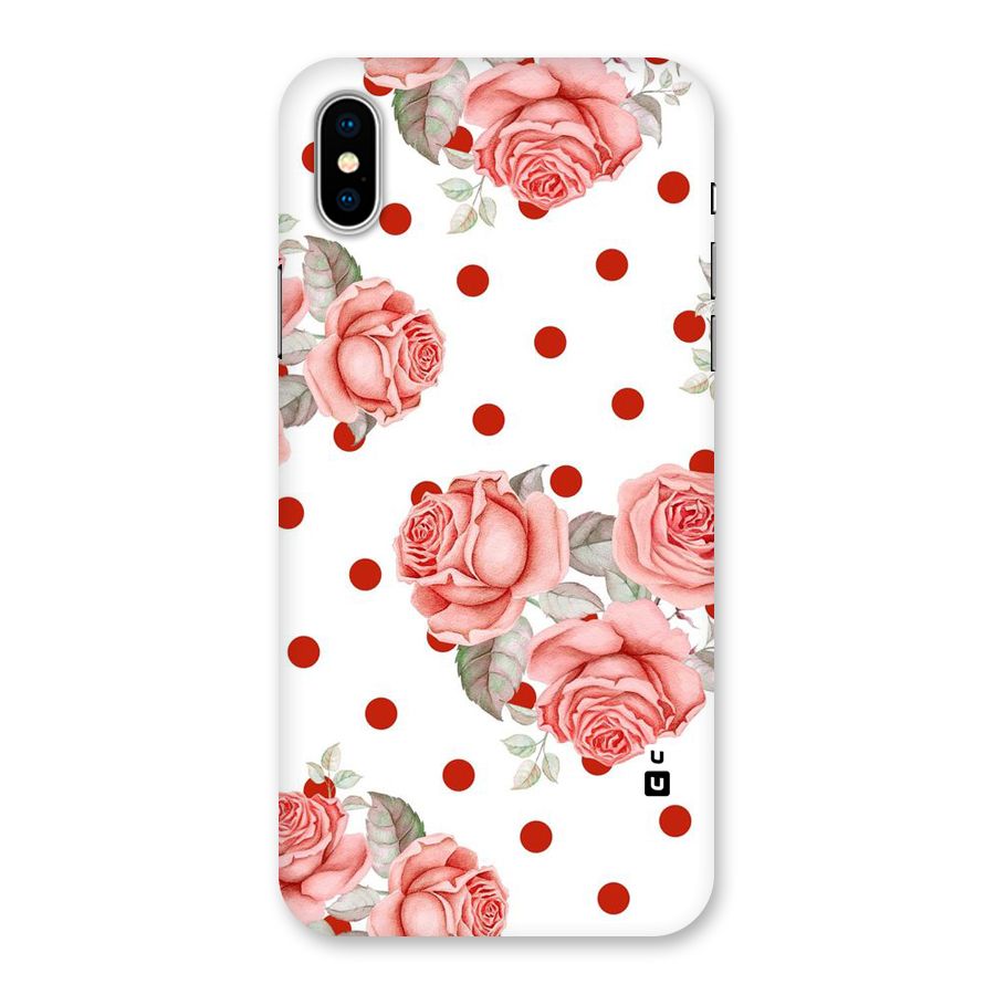 Red Peach Shade Flowers Back Case for iPhone XS