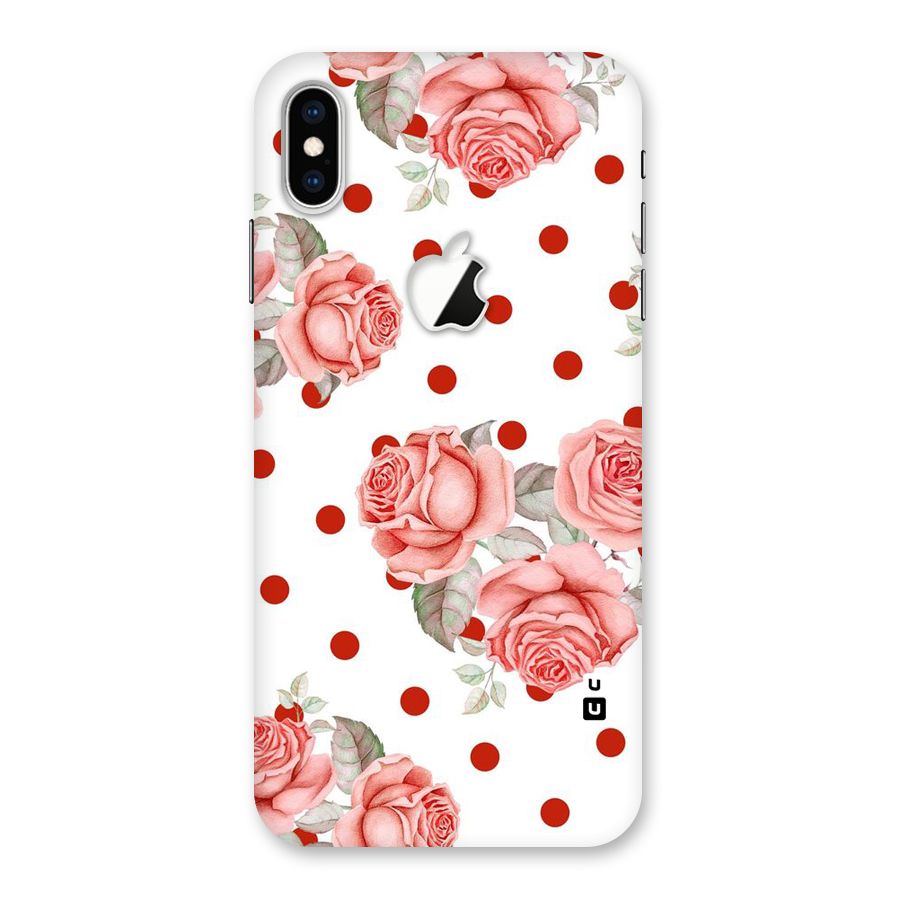 Red Peach Shade Flowers Back Case for iPhone XS Max Apple Cut