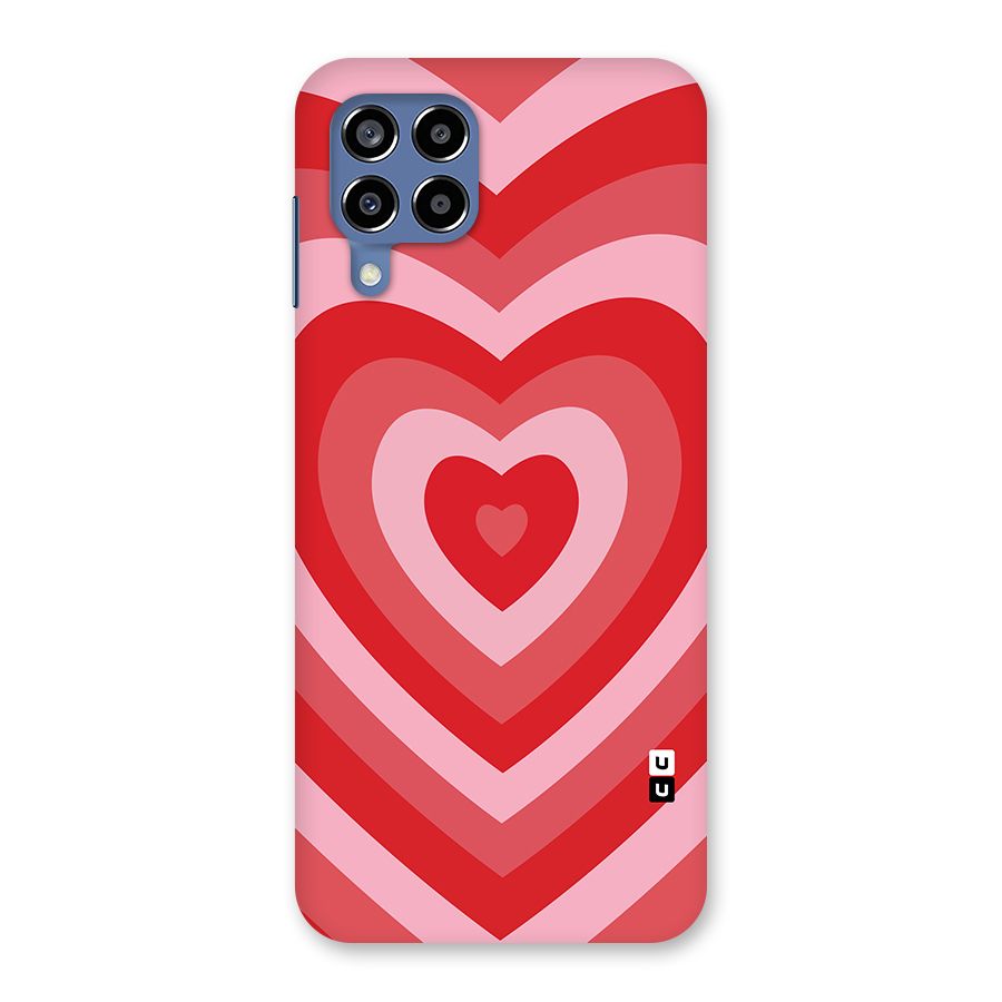 Red Retro Hearts Back Case for Galaxy M53 5G