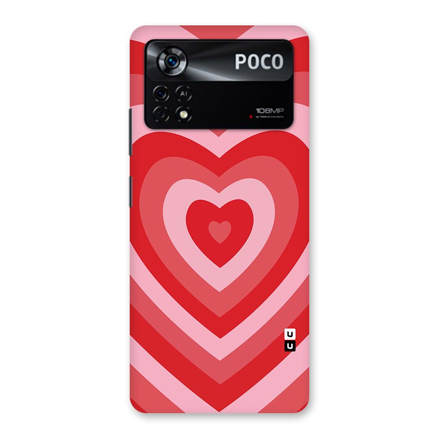 Red Retro Hearts Back Case for Poco X4 Pro 5G