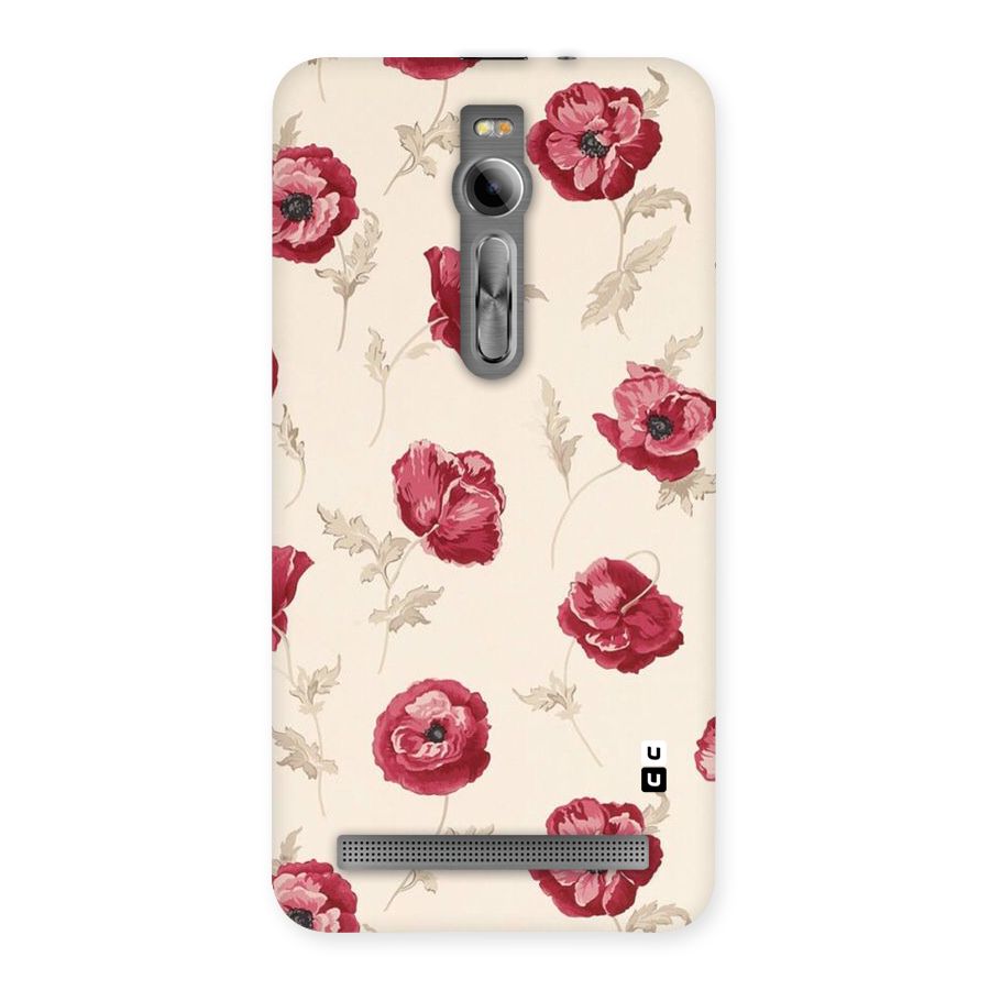 Red Rose Floral Art Back Case for Asus Zenfone 2