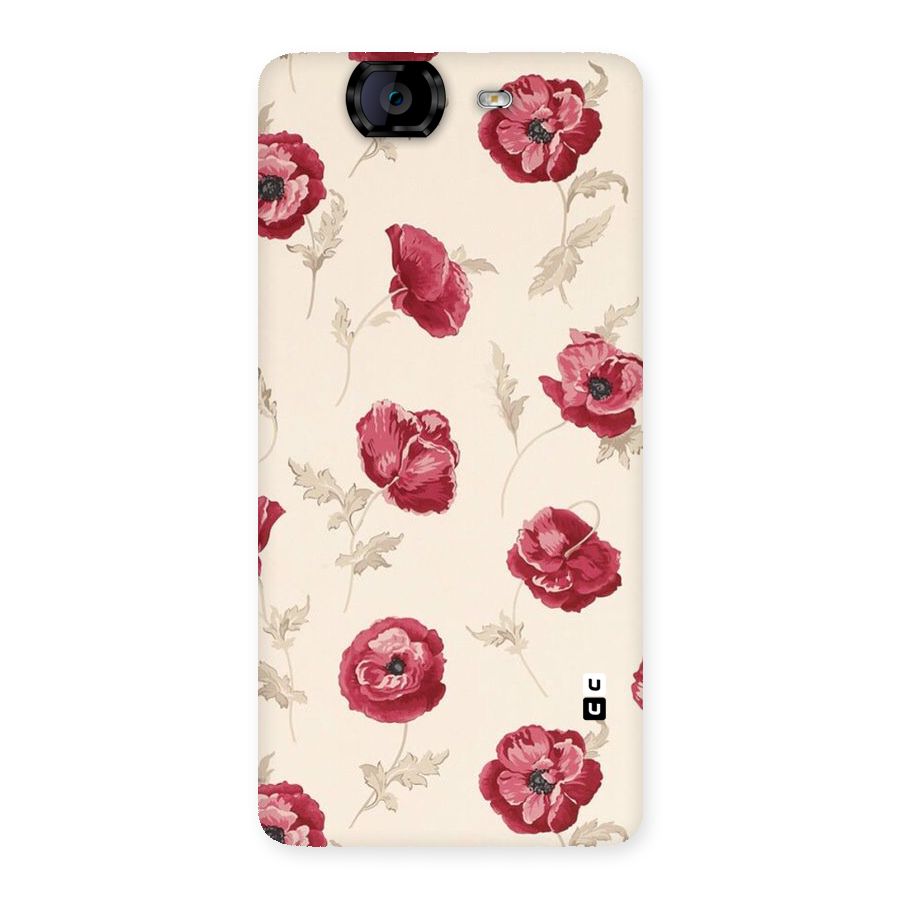 Red Rose Floral Art Back Case for Canvas Knight A350