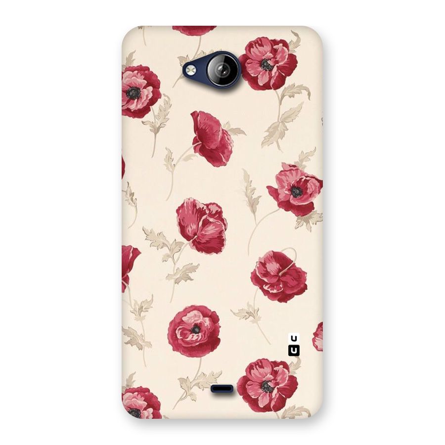 Red Rose Floral Art Back Case for Canvas Play Q355