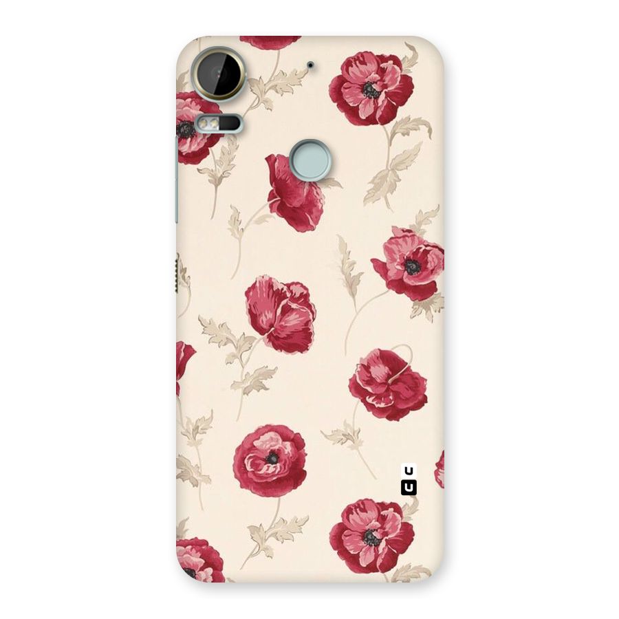 Red Rose Floral Art Back Case for Desire 10 Pro