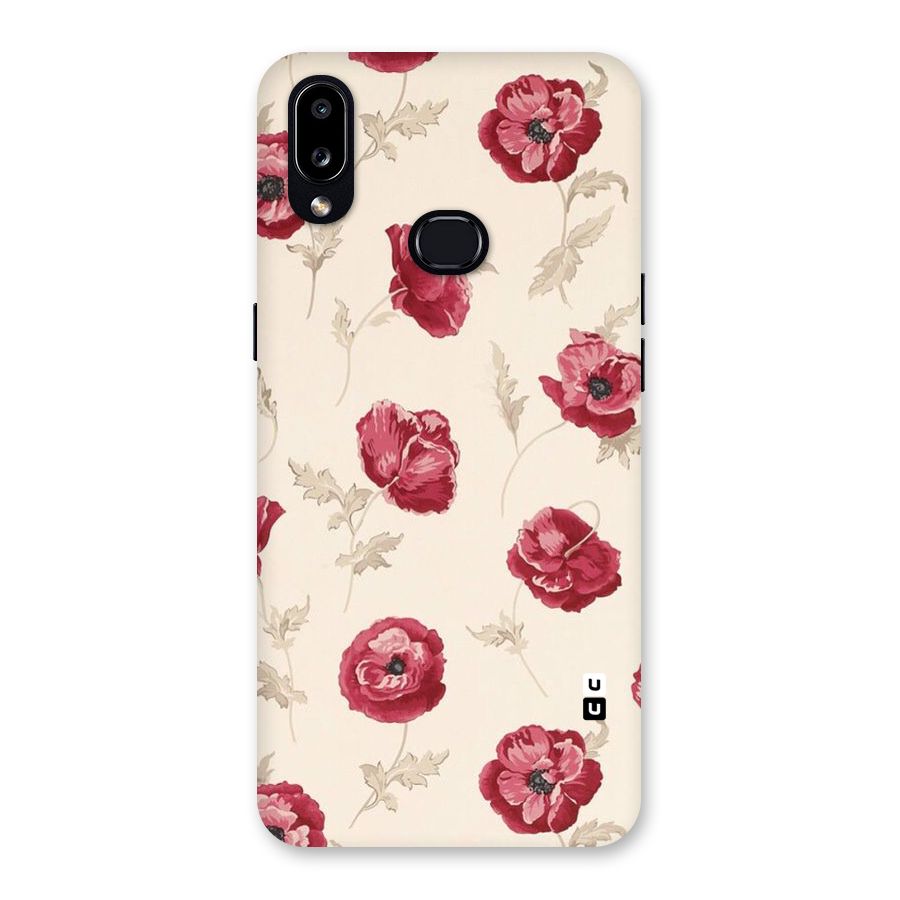 Red Rose Floral Art Back Case for Galaxy A10s