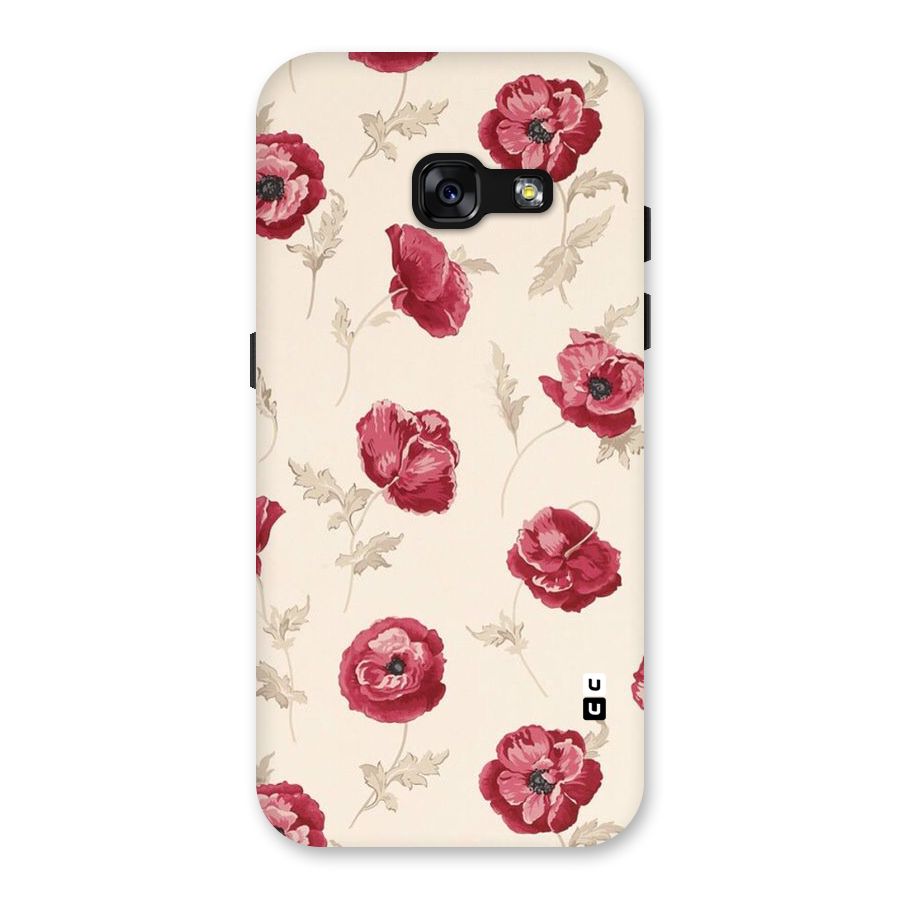 Red Rose Floral Art Back Case for Galaxy A3 (2017)