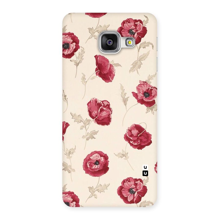 Red Rose Floral Art Back Case for Galaxy A3 2016