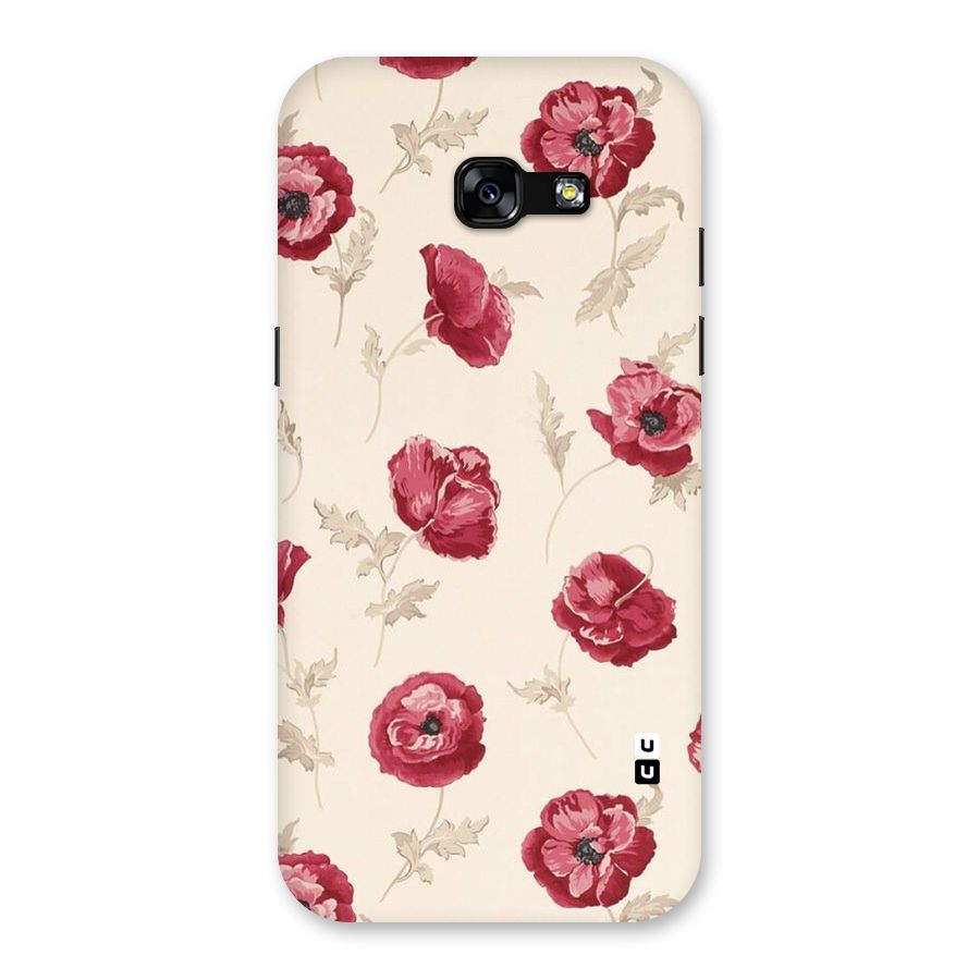 Red Rose Floral Art Back Case for Galaxy A5 2017