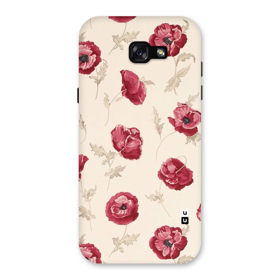 Red Rose Floral Art Back Case for Galaxy A7 (2017)
