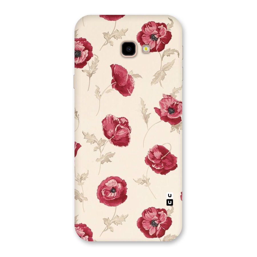 Red Rose Floral Art Back Case for Galaxy J4 Plus
