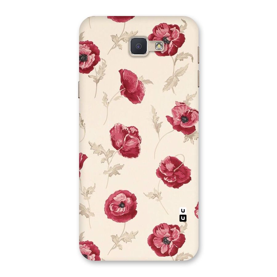 Red Rose Floral Art Back Case for Galaxy J5 Prime