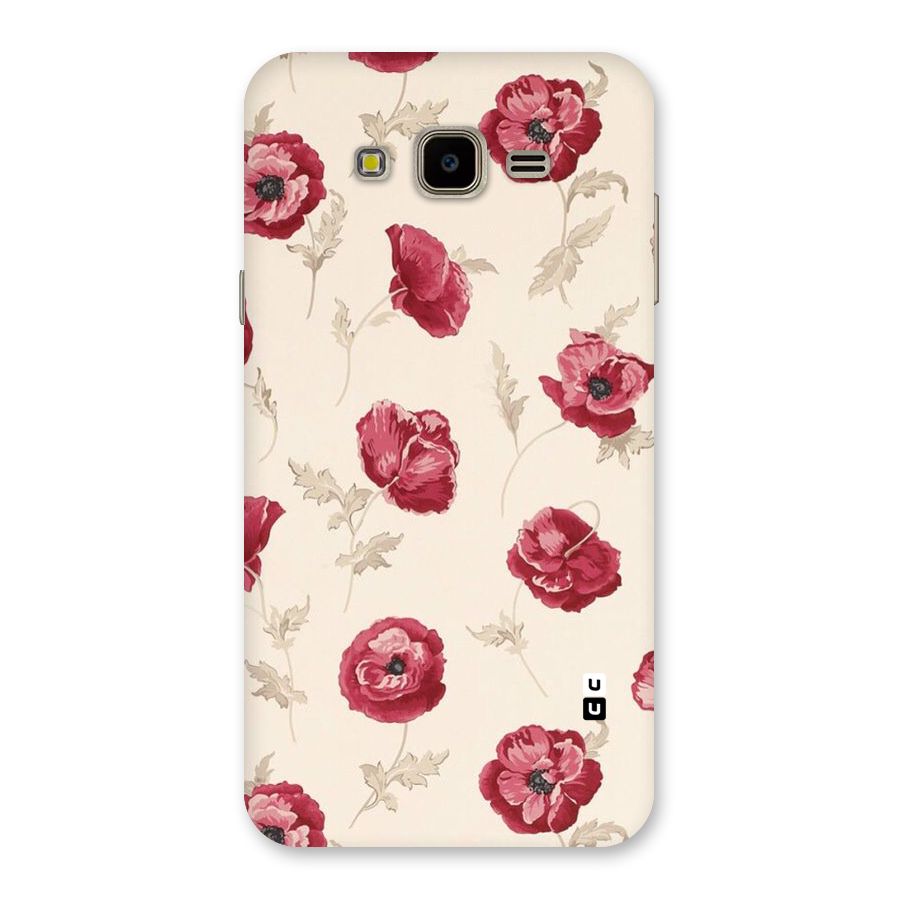 Red Rose Floral Art Back Case for Galaxy J7 Nxt