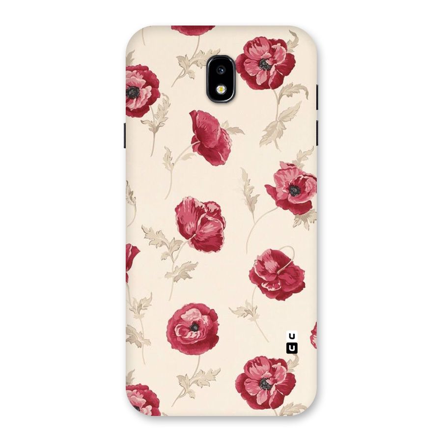 Red Rose Floral Art Back Case for Galaxy J7 Pro