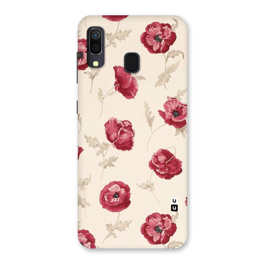 Red Rose Floral Art Back Case for Galaxy M10s