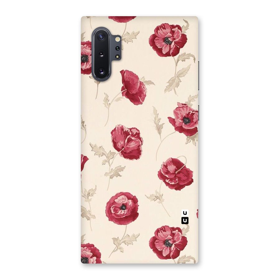 Red Rose Floral Art Back Case for Galaxy Note 10 Plus